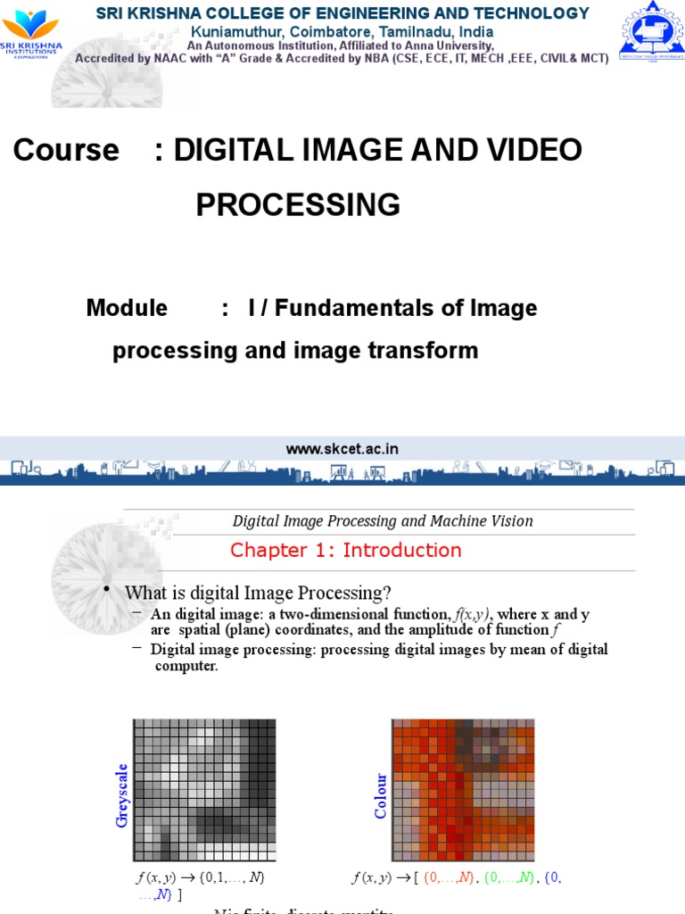 Course: Digital Image and Video Processing | PDF | Computer Data ...