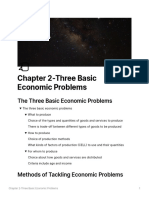 The Three Basic Economic Problems