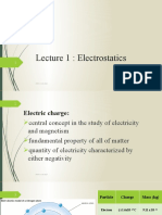 Lecture 1: Electrostatics: PHYS 2 LSD 2020