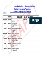 NUST School of Mechanical & Manufacturing Engg BE Mechanical Engineering Programme Date Sheet ESE (Spring 2021 Semester)
