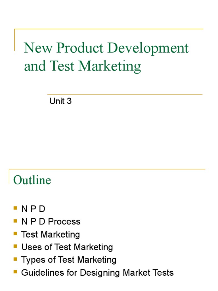 New Product Development & Test Marketing Guide | PDF | Marketing | New ...