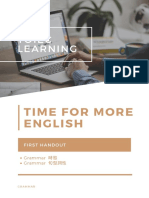 Toiec Learning: Time For More English