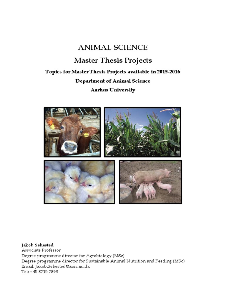Topics For Master Thesis Projects 2015-2016 03 | PDF | Dairy Cattle ...