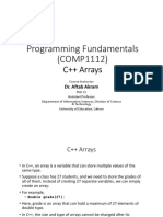 Programming Fundamentals (COMP1112) : C++ Arrays