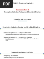 Lecture 2 Part A Descriptive Statistics Tabular and Graphical Displays