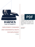 EMPLOYMENT STANDARDS AND FUNDAMENTAL RIGHTS FOR EMPLOYMENT Article  