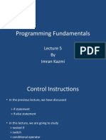 Programming Fundamentals: by Imran Kazmi