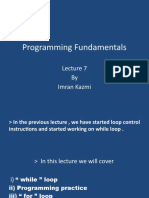 Programming Fundamentals: by Imran Kazmi