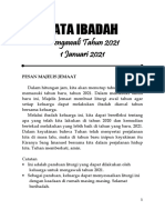 Kebaktian Keluarga Awal Tahun 2021