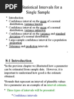 CH.8 Statistical Intervals For A Single Sample