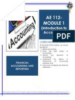 MODULE 1 - Introduction to Accounting and Elements of Accounting