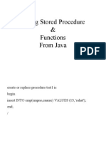 Calling Stored Procedure & Functions From Java