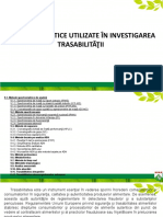 C9+LP9 - Trasabilitate - Metode Analitice Utilizate in Investigarea Trasabilitatii