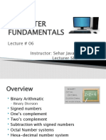 Computer Fundamentals: Lecture # 06 Instructor: Sehar Javaid Lecturer SED