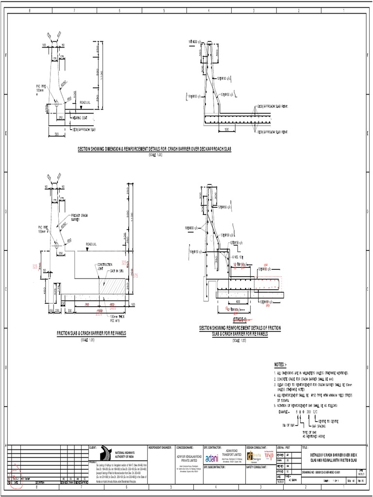 Crash Barrier Details | PDF | Transport Infrastructure | Road ...