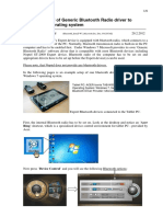 Example Install of Generic Bluetooth Radio Driver To Windows 7 Operating System