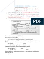 Accounting For Dishonored Checks: (Pov of The Creditor)