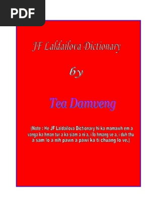 English To Lushai Mizo Dictionary Pdf