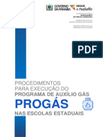 Procedimentos para execução do Programa de Auxílio Gás nas escolas estaduais