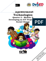 Empowerment Technologies: Quarter 2 - Module 3: Developing An ICT Project For Social Change