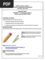 Lesson Plan - Grade 1 Earth 1 | PDF | Lesson Plan | Learning
