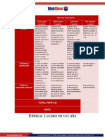 Rubrica para Lectura en Voz Alta