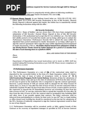 GEM VEHICLE Hiring Conditions