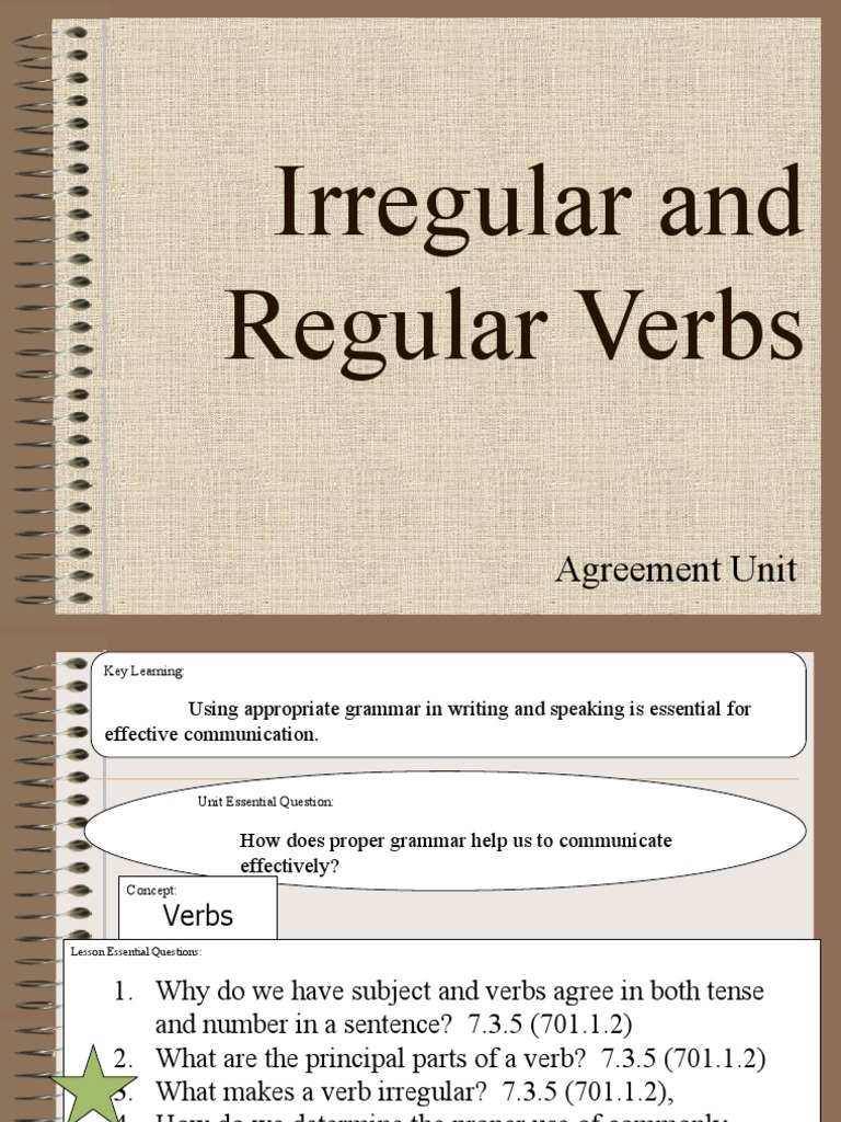 Regular and Irregular Verbs Explained | PDF | Verb | Linguistic Morphology