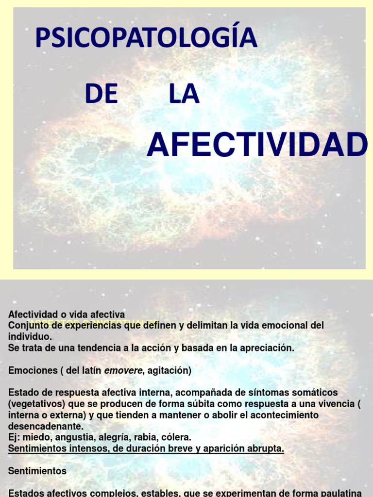 Psicopatología de la Afectividad | PDF | Ansiedad | Las emociones