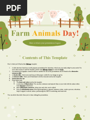 Farm Animals Day by Slidesgo