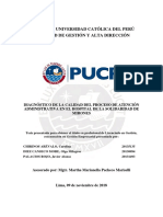 DIAGNÓSTICO DE LA CALIDAD DEL PROCESO DE ATENCIÓN ADMINISTRATIVA EN EL HOSPITAL DE MIRONES