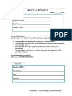 Rental Invoice Template