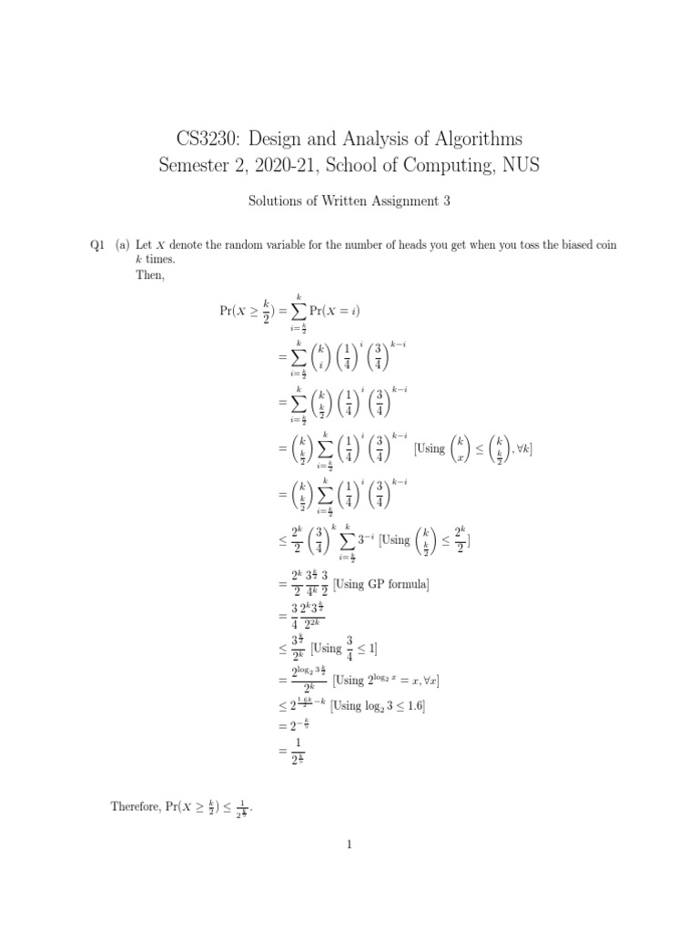 CS3230: Design and Analysis of Algorithms Semester 2, 2020-21, School ...