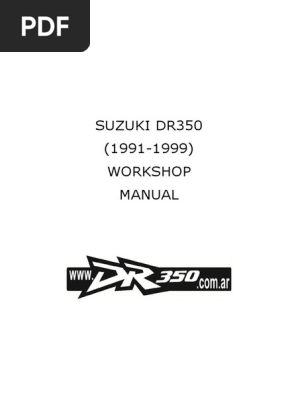 Suzuki Dr350 (1991-1999) Workshop Manual | PDF