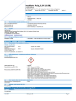 Hydrochloric Acid, 0.1N (0.1M) : Safety Data Sheet