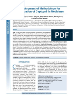 Development of Methodology For Identification of Captopril in Medicines