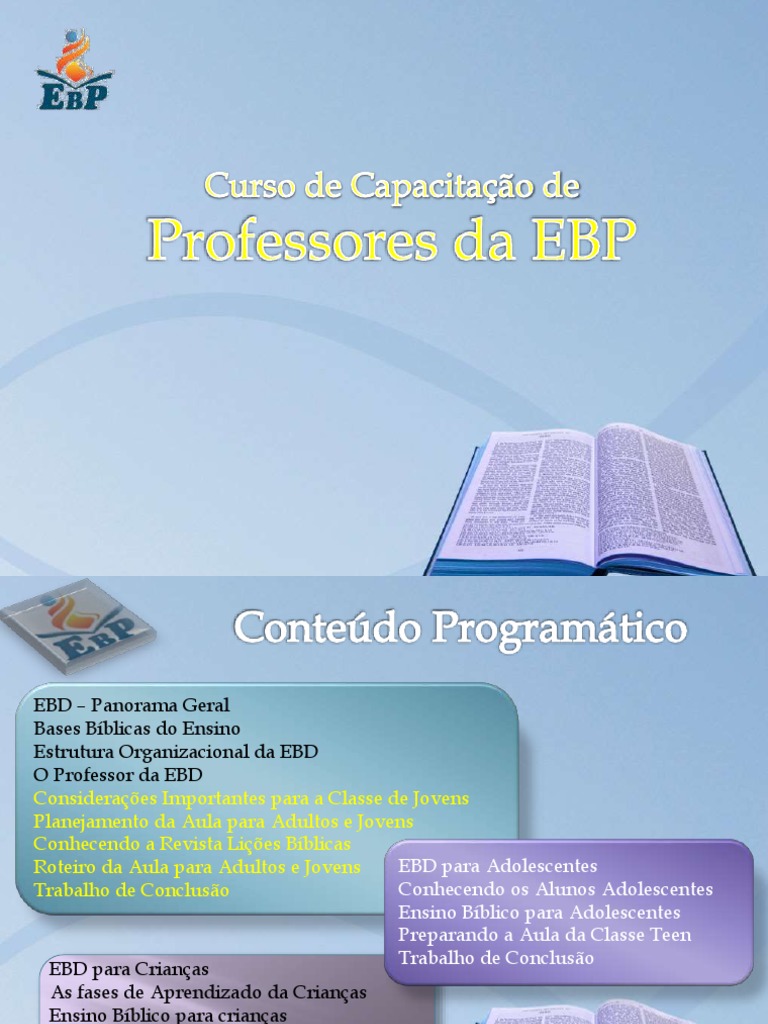 EBD: Ensino e Capacitação para Crianças | PDF | Escola dominical ...