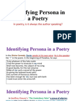 Identifying the Speaker's Persona in Poetry