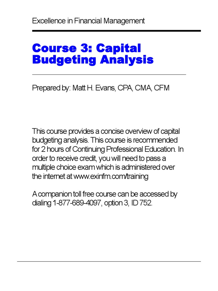 Capital Budgeting | PDF | Business