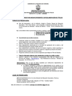 Instructivo para Iniciar El Trámite de Reglamentación de Títulos