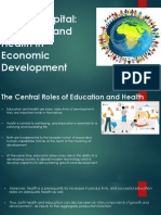 Human Capital Education and Health in Economic Development