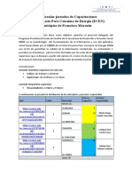 Planificación Jornadas de Capacitaciones Ficha Encuesta para Consumo de Energìa Francisco Morazan