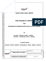 Pre Feasibility Report: Essar Steel India Limited