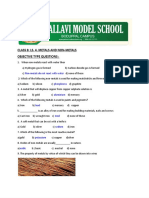 Metals Revision Worksheet