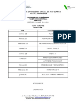 Calendario Primer Parcial 604