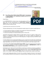 Force Démocratique Haïtien Intégré-FDHI rejoint le regroupement de Partis Politiques et des Organisations Populaires pour dire NON au RÉFÉRENDUM.