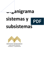Organigrama Sistemas y Subsistemas