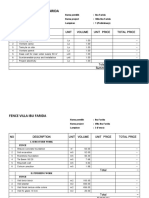 Preliminary Villa Ibu Farida: NO Description Unit Unit Price Total Price