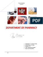 Department of Pharmacy: Pharma-Technology Assignment