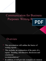 Lesson 17 - Communication For Business Purposes - Writing Reports